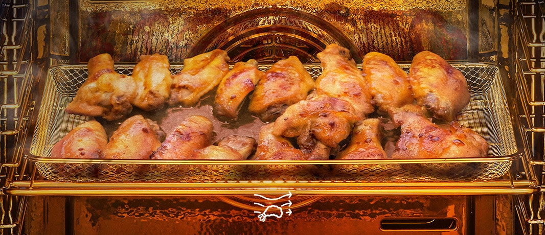 Esta es una imagen del alita de pollo frita con aire.